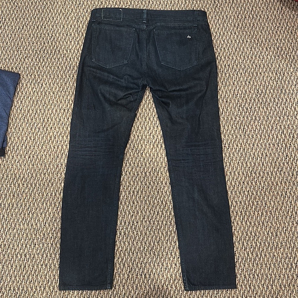 Brand new, never worn dark blue, rag & bone jeans, button up, fly, slim fit 2 - Picture 11 of 12